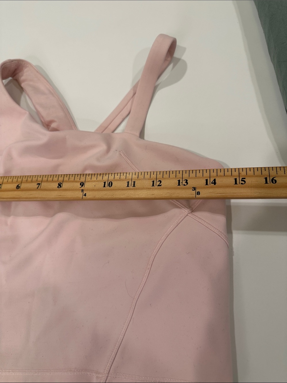 Lululemon asymmetrical tennis sports bra size 8, blush pink, great condition! - Picture 7 of 8